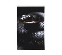Drapeau vertical double face de 7,6 x 12,7 cm avec œillets - Ne se décolore pas - Drapeau de jardin - Serpent noir - Toile de fond pour photo - Décoration intérieure et extérieure