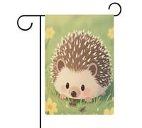 Drapeau vertical double face petit hérisson pour l'extérieur de la maison, cour, panneau extérieur vertical petit jardin décoration