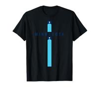 Drapeau vertical du Minnesota, « Minnesota » en lettres majuscules T-Shirt