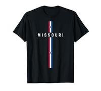 Drapeau vertical du Missouri « Missouri » en lettres majuscules T-Shirt