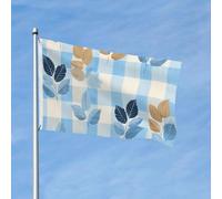 Drapeau vichy d'automne 9,6 x 1,5 m double face feuilles d'érable d'automne drapeau de jardin bannière pour maison, cour, extérieur, intérieur, vacances, fête décorative
