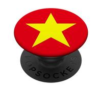 Drapeau Vietnamien Vintage Star Cadeaux du Pays du Vietnam PopSockets PopGrip Adhésif