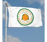 Drapeau Ville D'Orange Suspendre Bannière Imperméable Décoration De Jardin Pour Maison Vacances Ferme 3X5 Ft