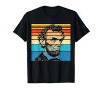 Drapeau Vintage Abraham Lincoln Président USA 4 Juillet T-Shirt