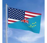 Drapeau Vintage America Tuvaluan Bannière Décoratif Éclatantes Drapeau Maison Pour Clubs Plage Événement 152X90Cm