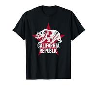 Drapeau Vintage Bear Star California Republic I Love CA Cali T-Shirt