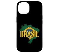 Drapeau Vintage Carte du Brésil Vieilli Coque pour iPhone 14