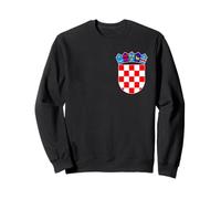 Drapeau Vintage Croatie Cheer Country Dad Born Spirit Game Day Sweatshirt