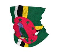 Drapeau Vintage De La Dominique Unisexe Echarpe Tête Pirate Unique Décoration Faciale Multi-Usage Protection du Visage pour Sports Yoga Randonnée