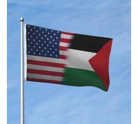 Drapeau vintage de la Palestine, bannière américaine de 90 x 150 cm, en polyester, double face, pour jardin, extérieur, maison, cour, festival, décoration