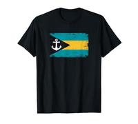 Drapeau Vintage des Bahamas pour la Voile aux Bahamas T-Shirt Graphique avec Valeur