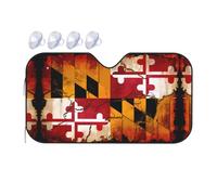 Drapeau vintage du Maryland en bois. C'est un pare-soleil de pare-brise de voiture, qui ne prend pas trop de place et protège l'environnement à l'intérieur de la voiture.