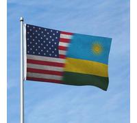 Drapeau vintage du Rwanda, bannière américaine de 90 x 150 cm, en polyester, double face, pour jardin, extérieur, maison, cour, festival, décoration