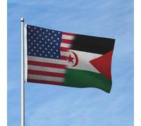 Drapeau vintage du Sahara occidental, bannière américaine de 90 x 150 cm, en polyester, double face, pour jardin, extérieur, maison, cour, festival, décoration