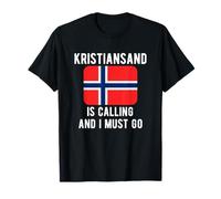 Drapeau Vintage Kristiansand is Calling and I Must Go Norvège T-Shirt