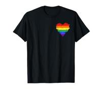 Drapeau vintage LGBTQ Pride Rainbow Heart LGBT T-Shirt