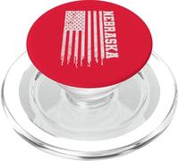 Drapeau Vintage Nebraska NE USA Patriotique Nebraska PopSockets PopGrip pour MagSafe