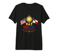 Drapeau Vintage USA 250ème Eucharistie T-Shirt Haut de Gamme