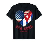 Drapeau Vintage Vieilli en Forme de cœur T-Shirt