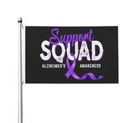 Drapeau violet « Mois de sensibilisation à la maladie d'Alzheimer », bannière de jardin double face extérieure avec œillets en laiton, 90 x 150 cm