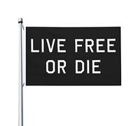 Drapeau « Vivre libre ou mourir » 90 x 150 cm, décoration extérieure, bannière, drapeau de jardin pour la maison et le jardin