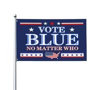 Drapeau « Votez bleu, peu importe qui » - Messages politiques - Bannière extérieure 90 x 150 cm pour pelouse, porche ou balcon