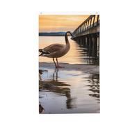 Drapeau Wild Goose By The Bridge - 9,5 x 1,5 m - Double face - Ne se décolore pas - Drapeau de jardin avec bannière extérieure en laiton - Décoration pour cour, porche, pelouse