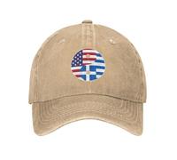 Drapeau Yin-Yang Amérique Et Grèce Unisexe Hip-Hop Cap Décontracté Casquette De Baseball Réglable Snapback Cap pour Extérieur Toutes Les Saisons Voyage