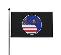 Drapeau Yin Yang, combinaison de drapeaux d'Amérique et de Pennsylvanie pour l'extérieur, drapeau en polyester robuste double face de 90 x 150 cm pour la décoration de jardin extérieur, de festival ou