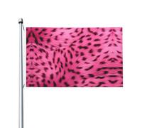 Drapeau zébré double face imprimé léopard (91,4 x 152,4 cm), grand drapeau de jardin, décoration extérieure festive