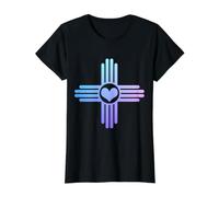 Drapeau Zia Sun du Nouveau-Mexique Cœur Pride Vintage T-Shirt Graphique avec Valeur