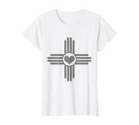 Drapeau Zia Sun du Nouveau-Mexique Cœur Pride Vintage T-Shirt Graphique avec Valeur
