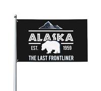 Drapeaux 3x5 pieds Alaska The Last Frontliner 1959 Bannière Tapisserie avec 2 œillets