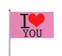 Drapeaux 3x5 pieds Je t'aime Avec 2 œillets