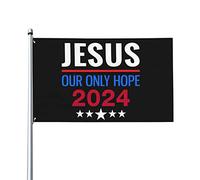 Drapeaux 3x5 pieds Jésus 2024 Notre seul espoir Bannière Tapisserie avec 2 œillets