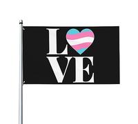 Drapeaux 3x5 pieds LGBT Trans « Love » Genre Cadeau pour la fierté transgenre Bannière Tapisserie avec 2 œillets