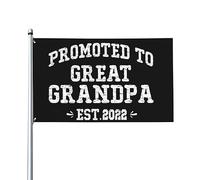 Drapeaux 3x5 pieds promus à grand-père Est. 2022 Drapeau cadeau Bannière Tapisserie avec 2 œillets