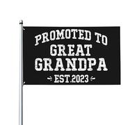 Drapeaux 3x5 pieds promus à grand-père Est. 2023 Drapeau cadeau Bannière Tapisserie avec 2 œillets