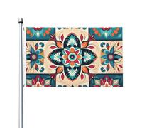 Drapeaux 90 x 152 cm 200D lourd décoration extérieure drapeau arabe indien à carreaux drapeau de bienvenue drapeau de cour avec œillets en laiton drapeau de jardin pour toutes les saisons décoration