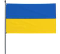 Drapeaux 90X150cm, Drapeau de l'Ukraine Renforcé Drapeau Personnalisée Bannière Extérieure pour Décorations Anniversaire Jardin