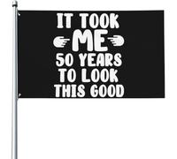 Drapeaux 90X150cm, Il m'a fallu 50 ans pour être aussi belle 8 Décoratifs Drapeau Pirate Personnalisée Bannière Extérieure pour Extérieur Décorations Événements