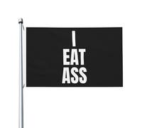 Drapeaux 90X150cm, Je mange du cul Double Couture Drapeau de Vacances avec œillets Bruant pour Fête manif Maison