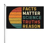 Drapeaux 90X150cm, Les faits comptent, la science, les vérités, la raison Décoratifs Drapeau de Vacances Personnalisée Bruant pour manif Jardin Balcon