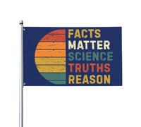 Drapeaux 90X150cm, Les faits comptent, les vérités scientifiques Personnalisé Drapeau Décoratifs Bruant pour Anniversaire Jardin Intérieur