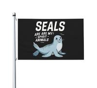 Drapeaux 90X150cm, Les loups de mer sont mes animaux Couleurs Vives Drapeau Personnalisé Bruant pour Fête Bar manif