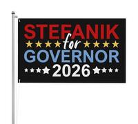 Drapeaux 90X150cm, Stefanick pour gouverneur 2026 Elise-Stefanik pour gouverneur de New York Renforcé Drapeau Corsaire Résistants aux Intempéries Bannière Extérieure pour Balcon Bar Restaurant