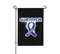 Drapeaux 90X150cm, Survivant du cancer du côlon Personnalisé Drapeau de Pirate Couleurs Vives Bruant pour Anniversaire Intérieur Maison