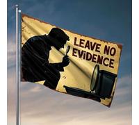 Drapeaux à accrocher dans votre chambre, ne laissez aucune preuve : un guide du détective pour nettoyer une scène de crime, drapeau de salle de sport amusant (60 x 90 cm)