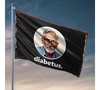 Drapeaux à accrocher dans votre chambre Sensibilisation au diabète : Portrait d'espoir et de force Drapeau de salle de jeux Mobilier de maison d'hiver (60 x 90 cm)