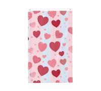 Drapeaux à carreaux de buffle 9,1 x 1,5 m en forme de cœur de jardin bannière double face pour maison, cour, extérieur, intérieur et fête décorative